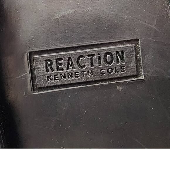 Kenneth Cole Reaction Salt Lug Patent Pull On Chelsea Boots in Black Croc 9 NWOB - Picture 7 of 11